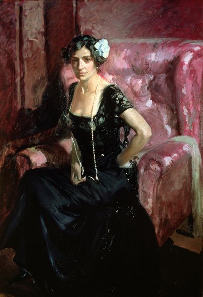 Clotilde in Evening Dress by Joaquin Sorolla