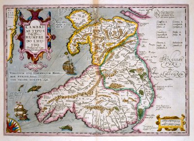 Map of Wales by Jodocus Hondius