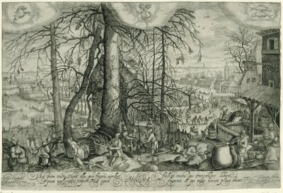 Winter Landscape with Winter Activities by Johan Barra