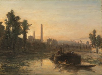 River View in France, Possibly near Pontoise by Johan Barthold Jongkind