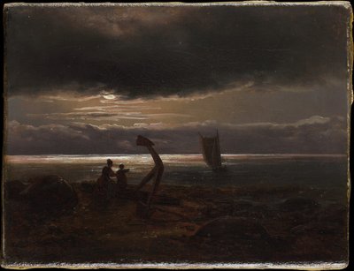 Mother and Child by the Sea by Johan Christian Dahl
