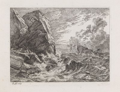 Shipwreck on a Rocky Coast by Johan Christian Dahl