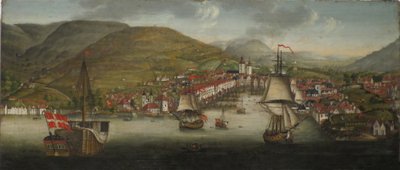 View of Bergen Harbour by Johan Christian Dahl