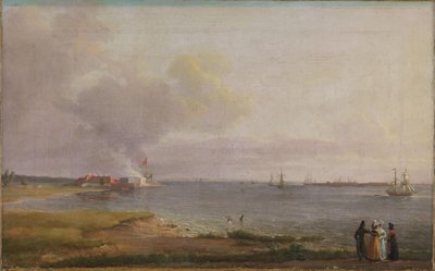 View over Øresund near the Lime Works by Johan Christian Dahl