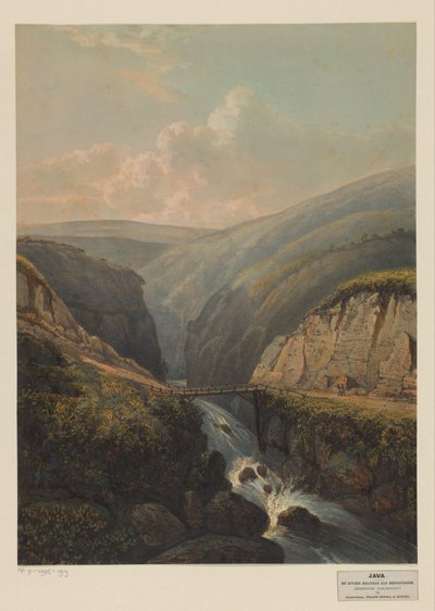View of the Brandas River in Java by Johan Conrad Greive