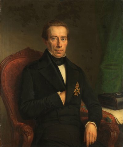 Portrait of Johan Rudolf Thorbecke, Minister of State and Minister of the Interior by Johan Heinrich Neuman