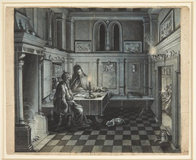 Christ and Nicodemus by Johan Keyll