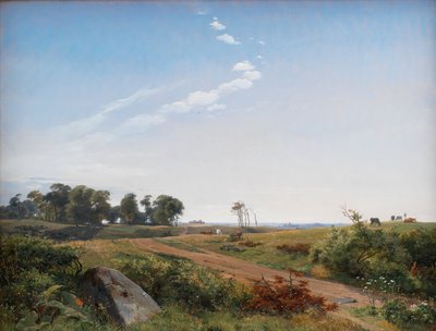 Zealand Landscape. Open Country in North Zealand by Johan Lundbye