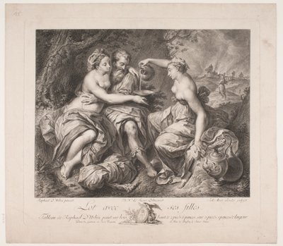 Lot and His Daughters by Johan Martin Preisler