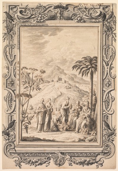 Illustration and Border Design for Kupfer-Bibel (Copper Bible), c. 1730 by Johan Melchior Füssli