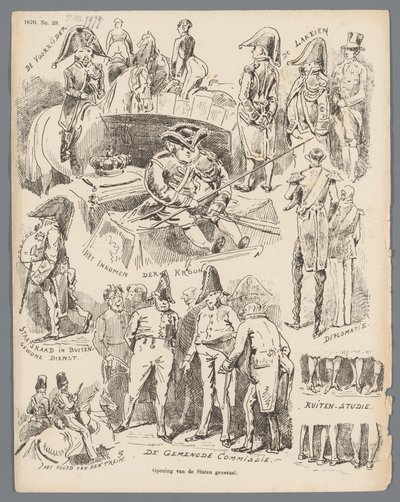 Caricature of the Opening of the States General, 1870 by Johan Michaël Schmidt Crans