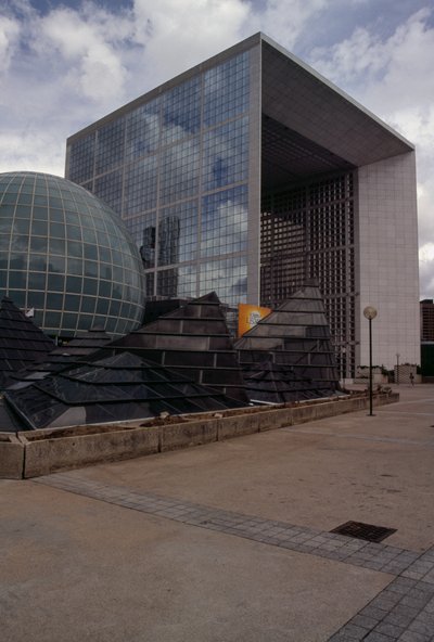 Buildings in La Defense District, Paris, France (Detail) by Johan Otto von & Andreu Paul (1938 2018) Spreckelsen