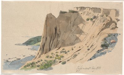 The Cliff at Refsnæs by Johan Thomas Lundbye