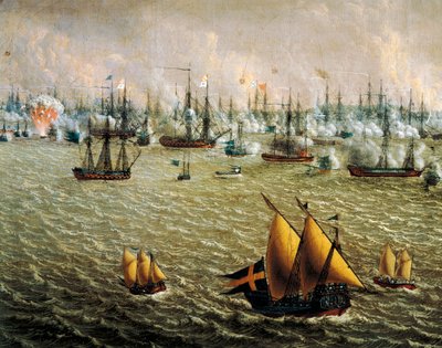 Battle of Skargard Between Swedish and Russian Fleets, July 10, 1790 by Johan Tietrich Schoultz
