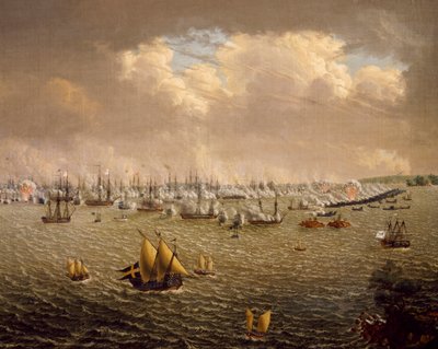 Battle of Skargard Between Swedish and Russian Fleets, July 10, 1790 by Johan Tietrich Schoultz