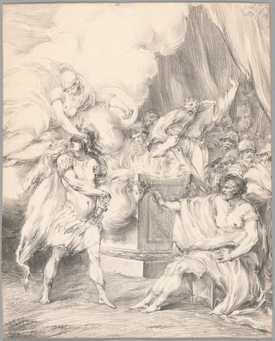 Achilles Restrained by Athena in Agamemnon