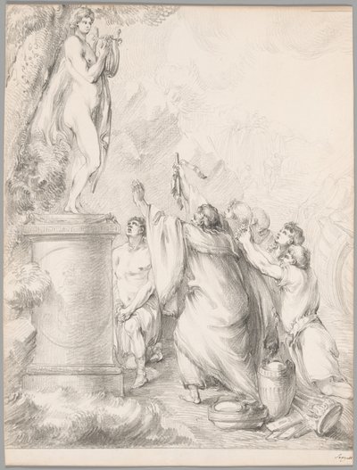 Chryses Imploring the Help of Apollo, from Iliad, Book I by Johan Tobias Sergel