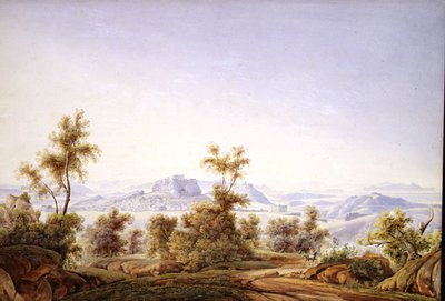 View of Athens with the Parthenon in the Distance by Johan Wolfensberger