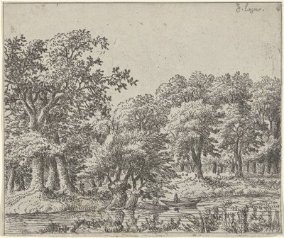Landscape with Boat by Johan de Lagoor