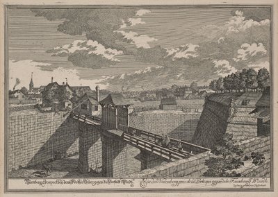 View from the West on the Wöhrder Törlein in Nuremberg by Johann Adam Delsenbach