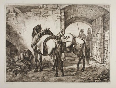 Cossack Horses by Johann Adam Klein