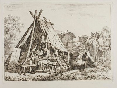 Soldiers in a Military Camp by Johann Adam Klein