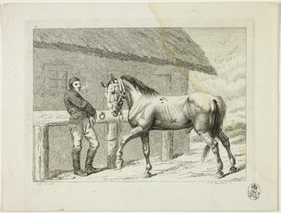 Riding School and Horses by Johann Adolph Darnstedt