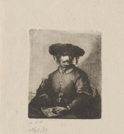 Self-Portrait by Johann Andreas Benjamin Nothnagel, in the manner of Rembrandt van Rijn