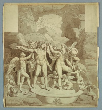 Mars and Venus Preparing Themselves for the Nuptials of Cupid and Psyche by Johann August Nahl the Younger