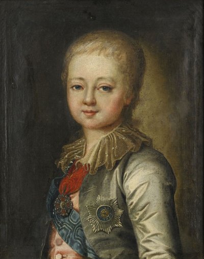 Portrait of Grand Duke Alexander Pavlovich Alexander I as Child by Johann Baptist von Lampi the Elder