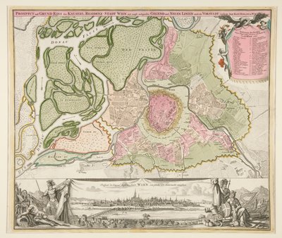 Map of Vienna by Johann Baptista Homann
