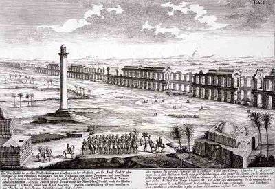 Ruins of the Great Aqueduct at Carthage, from Entwurf einer historischen Architektur by Johann Bernhard (after) Fischer von Erlach