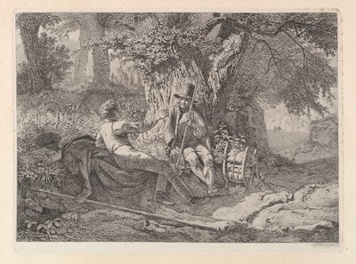The Artist, Resting with his Guide by Johann Christian Erhard