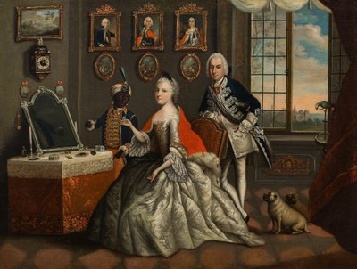 George William of Hesse-Darmstadt and his sister Caroline Louise by Johann Christian Fiedler