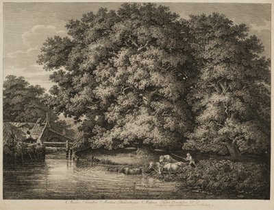 A Farmer Driving his Cattle into the Water by Johann Christian Reinhart