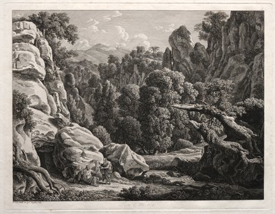 Heroic Landscape: Landscape with the Temptation of Christ, 1799 by Johann Christian Reinhart