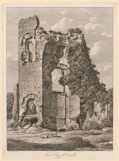 Landscape - Near the Circus of Caracalla by Johann Christian Reinhart
