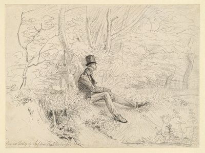 Resting Gentleman in the Forest on Kahlenberg by Johann Christoph Erhard