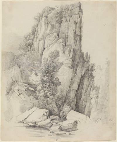 Rock Cliffs above a Stream by Johann Christoph Erhard
