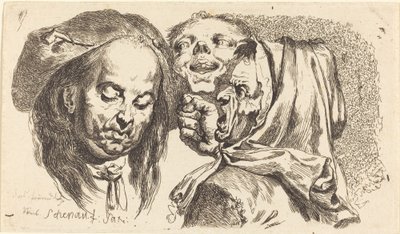 Old Woman Scolding a Man by Johann Eleazar Schenau