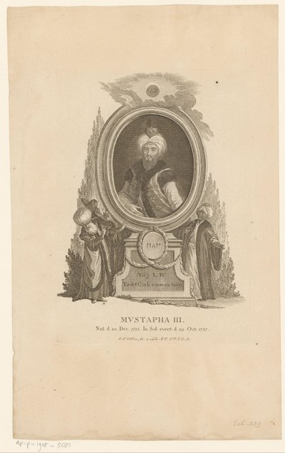Portrait of Mustafa III by Johann Esaias Nilson