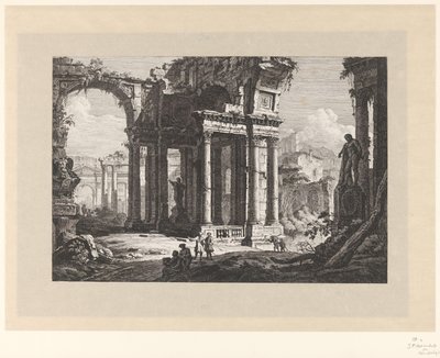 Ruins with the Farnese Hercules by Johann Ferdinand Hetzendorff von Hohenberg