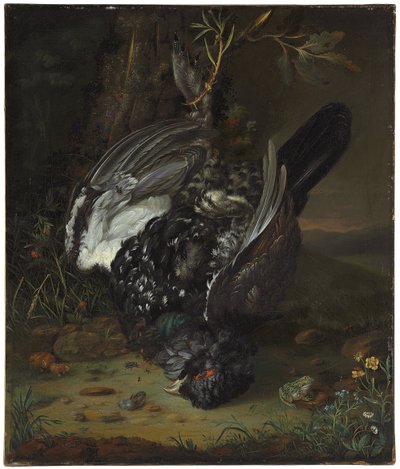 A Blackcock in a Wooded Landscape by Johann Friedrich von Grooth