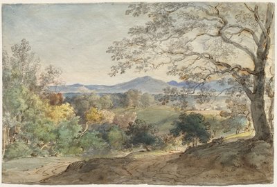 A View across the Inn Valley to the Alps and Neubeuern by Johann Georg von Dillis