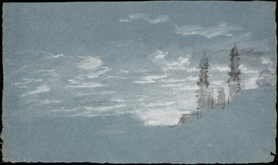Munich: Cloud Study with Theatine Church St. Kajetan by Johann Georg von Dillis