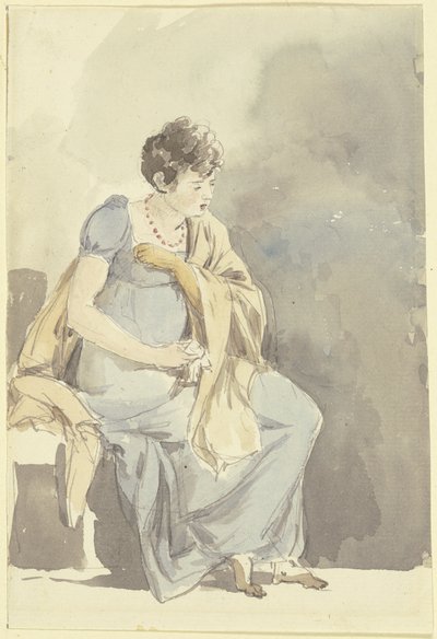 Sitting Woman by Johann Georg von Dillis