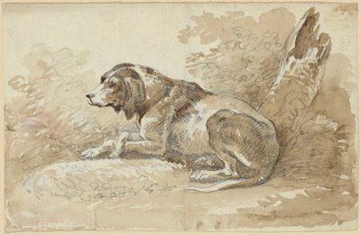 Two Dog Studies by Johann Georg von Dillis