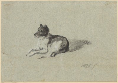 Two Dog Studies by Johann Georg von Dillis