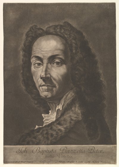 Portrait of Giovanni Battista Piazzetta by Johann Gottfried Haid