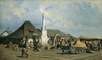 Market Square in Szolnok by Johann Gualbert Raffalt